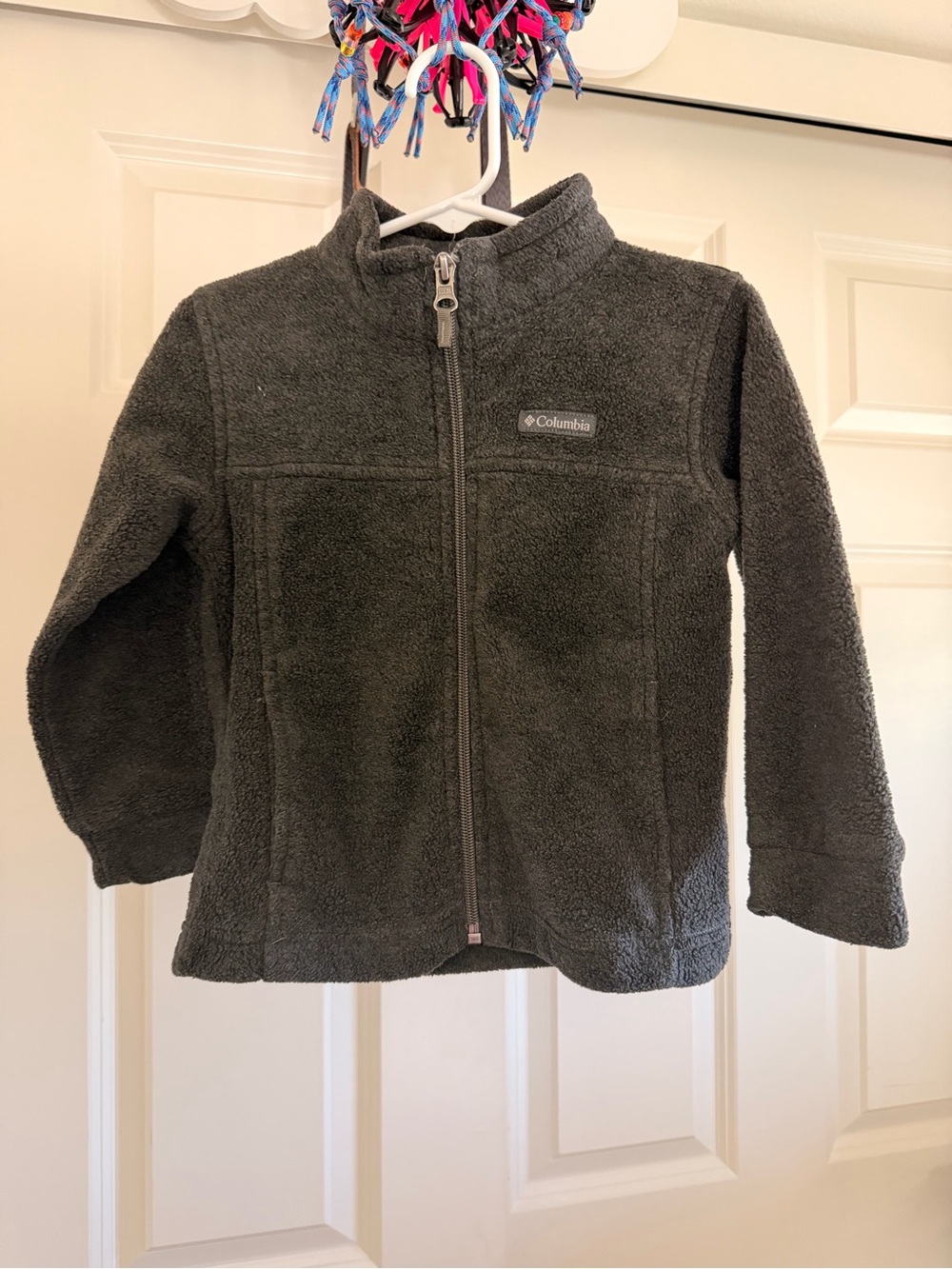 Columbia Kids Gray Full-Zip Puffer-Style Fleece Jacket